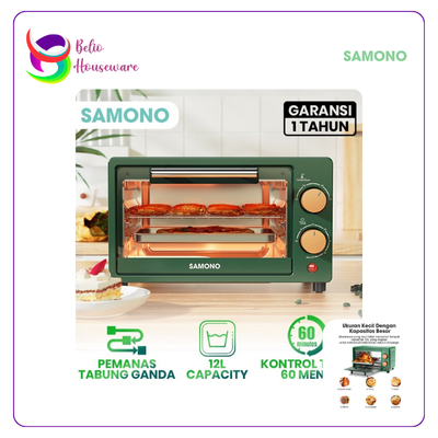 Samono Oven Elektrik Listrik SW- EOG12 Green Army / White