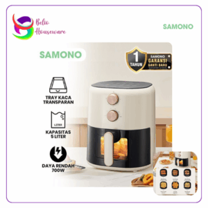 Samono Air Fryer Aesthetic Transparan SW-AFW50 700W Low Watt