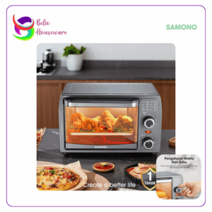 Samono Oven SW-EOG15 500W Kapasitas 15L Kaca Transparan Grey