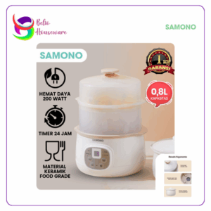 Samono Slow Cooker SW-SC08 200W 3in1 Multifungsi White