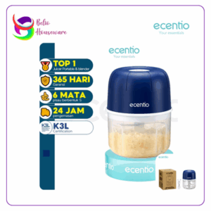 Ecentio Mini Chopper 250mL 6 Mata Pisau Portable - Navy