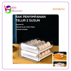 Bonbox Tempat Penyimpanan Telur 2 Susun / Bonbox Egg Box BSB30602 - Orange
