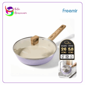 Freemir Freemir Panci Anti Lengket 26cm Lapisan Keramik Alas Ganda (A30601) - Purple