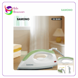 Samono Setrika Listrik 2In 1 SW-IR400 Low Watt Non Stick Coating Fabric - Green