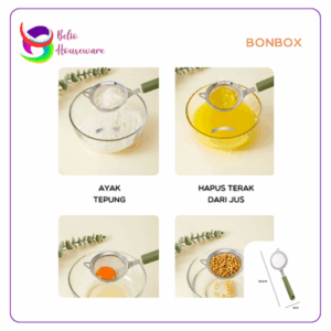 Bonbox Saringan Cairan Telur / Ayakan Tepung BKE31016 Stainless Steel