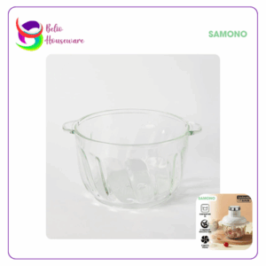 Samono Sparepart Glass Bowl / Gelas Kaca Chopper (SW-C300) - Transparant