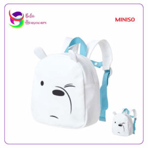 Miniso Bears Collection Backpack - Ice Bear White